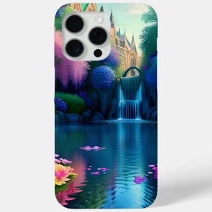 滝 – 池に入る花 iPhone 15 PRO MAXケース