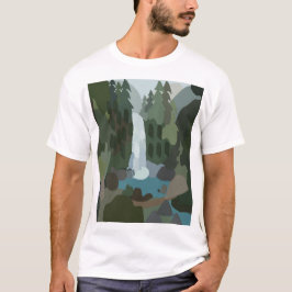 滝 熱帯林 アウトドア アドベンチャー Tシャツ