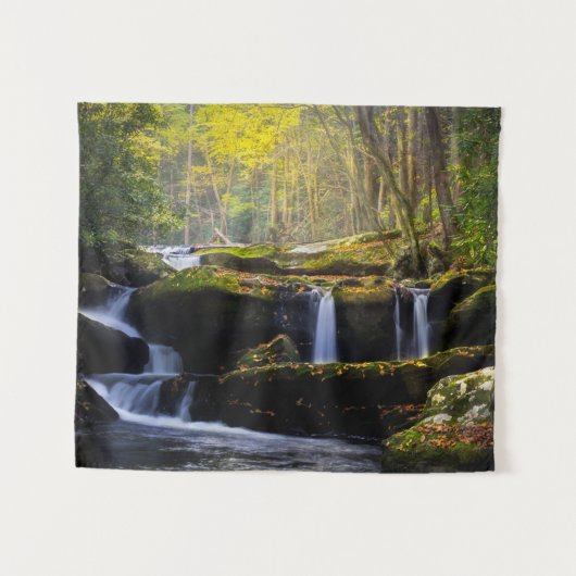 滝 |素晴らしスモークマウンテン国立公園 タペストリー (正面(横))