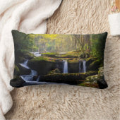 滝 |素晴らしスモークマウンテン国立公園 ランバークッション (ブランケット)