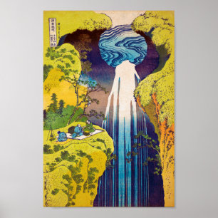 滝、葛飾北斎浮世絵 ポスター