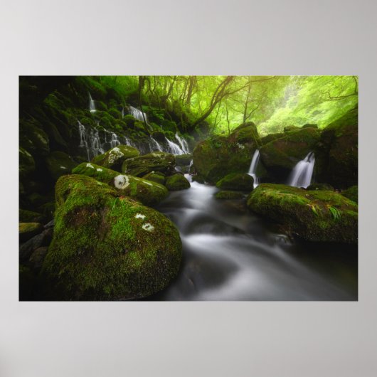 滝 |里山象形滝 ポスター (正面)