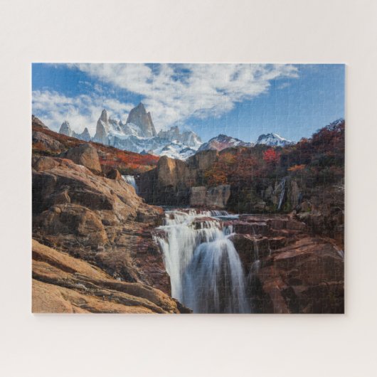 滝 | Fitz Roy Mountain,アルゼンチン ジグソーパズル (横)
