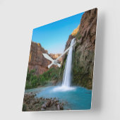 滝 | Havasu滝at Sunset スクエア壁時計 (傾斜)