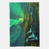 滝 | Kirkjufellfoss Waterfall，アイスランド キッチンタオル (縦)