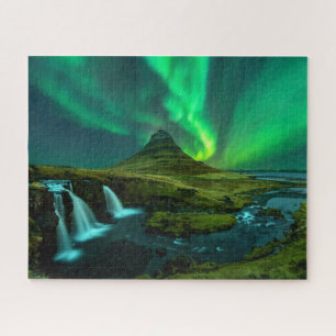 滝 Kirkjufellfoss Waterfall,アイスランド ジグソーパズル