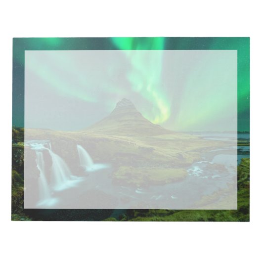 滝 | Kirkjufellfoss Waterfall，アイスランド ノートパッド (正面)