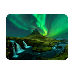 滝 Kirkjufellfoss Waterfall,アイスランド マグネット