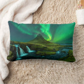 滝 | Kirkjufellfoss Waterfall，アイスランド ランバークッション (ブランケット)