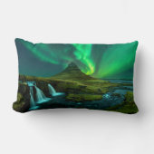 滝 | Kirkjufellfoss Waterfall，アイスランド ランバークッション (正面)