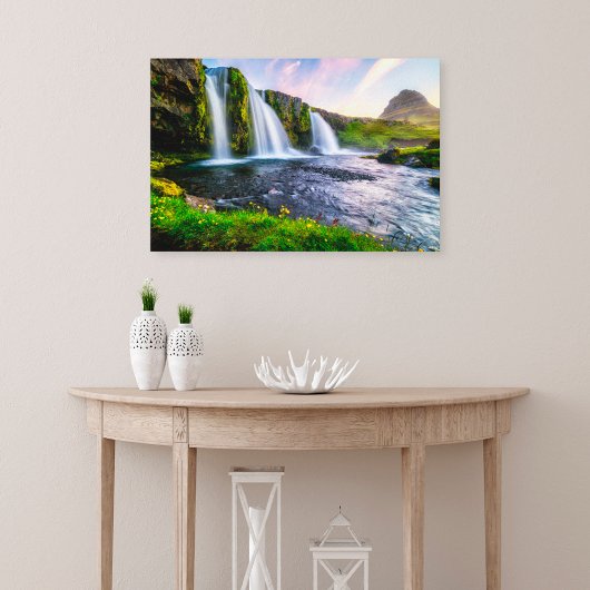 滝 | Kirkjufellsfoss,アイスランド キャンバスプリント