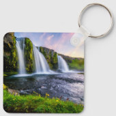 滝 | Kirkjufellsfoss,アイスランド キーホルダー (裏面)