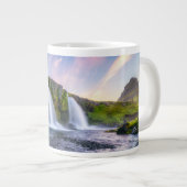 滝 | Kirkjufellsfoss,アイスランド ジャンボコーヒーマグカップ (正面右)