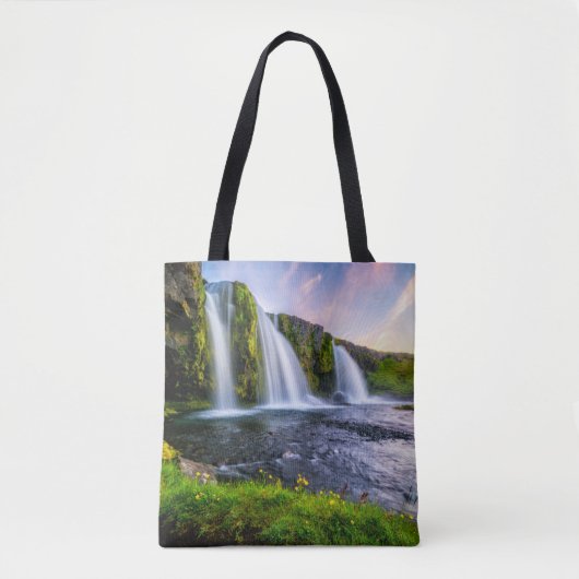 滝 | Kirkjufellsfoss,アイスランド トートバッグ (正面)
