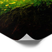 滝 | Kirkjufellsfoss，アイスランド ポスター (角)