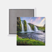 滝 | Kirkjufellsfoss，アイスランド マグネット (正面/裏面)