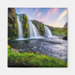 滝 Kirkjufellsfoss,アイスランド マグネット