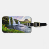 滝 | Kirkjufellsfoss，アイスランド ラゲッジタグ (正面横)