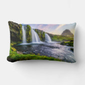 滝 | Kirkjufellsfoss，アイスランド ランバークッション (正面)