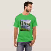 滝 | Kirkjufellsfoss,アイスランド Tシャツ (正面フル)