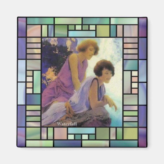「滝」、Maxfield Parrish マグネット (正面)