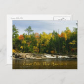 滝、NHの郵便はがきを    下げて下さい ポストカード (正面/裏面)