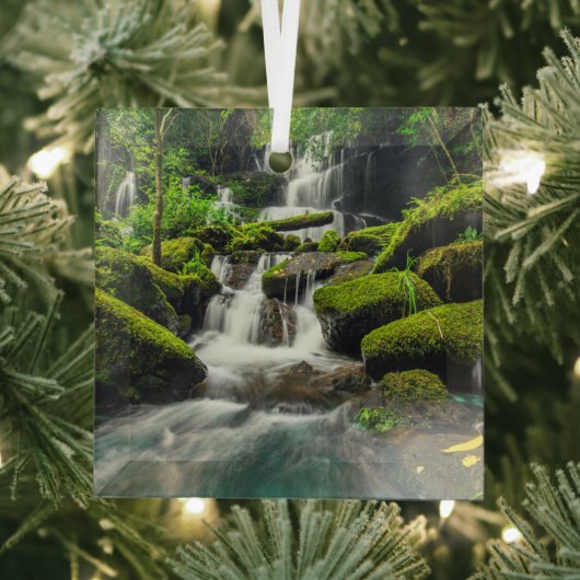 滝 | Phu Tub Berk Mountain，タイ ガラスオーナメント (インサイチュ)