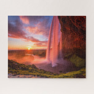 滝 Seljalandsfoss Waterfall ジグソーパズル