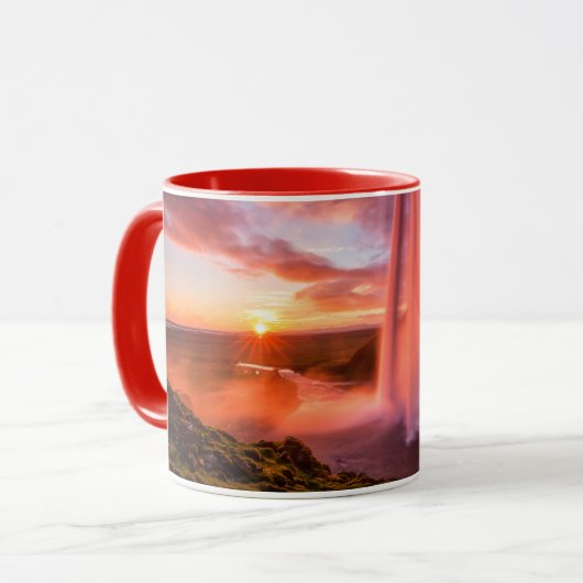 滝 | Seljalandsfoss Waterfall マグカップ (正面左)