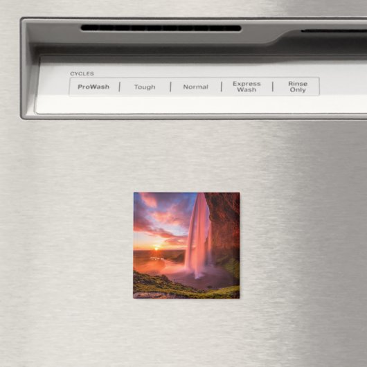 滝 | Seljalandsfoss Waterfall マグネット (インサイチュ (食洗機))