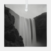 滝 | Skogafoss Waterfall,アイスランド ガラスオーナメント (裏面)