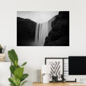 滝 | Skogafoss Waterfall，アイスランド ポスター (ホームオフィス)