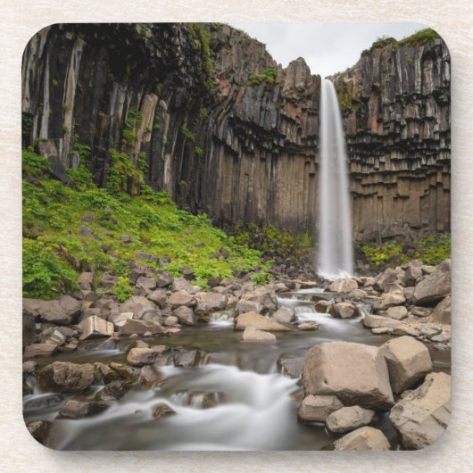 滝 | Svartifoss Waterfall, South Iceland コースター (正面)