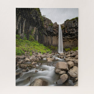 滝 Svartifoss Waterfall, South Iceland ジグソーパズル