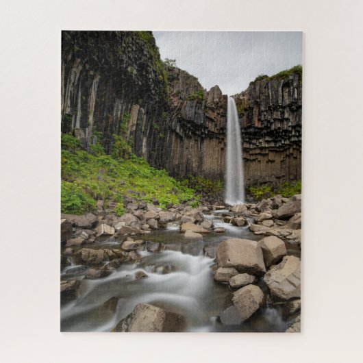 滝 | Svartifoss Waterfall, South Iceland ジグソーパズル (縦)