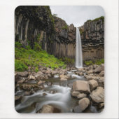 滝 | Svartifoss Waterfall, South Iceland マウスパッド (正面)