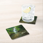 滝 | Tamnung Waterfall, Phuket Thailand スクエアペーパーコースター (インサイチュ)