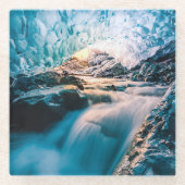 滝 | Vatnajokull Glacier, Eastern Iceland ガラスコースター (正面)