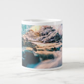 滝 | Vatnajokull Glacier, Eastern Iceland ジャンボコーヒーマグカップ (正面)