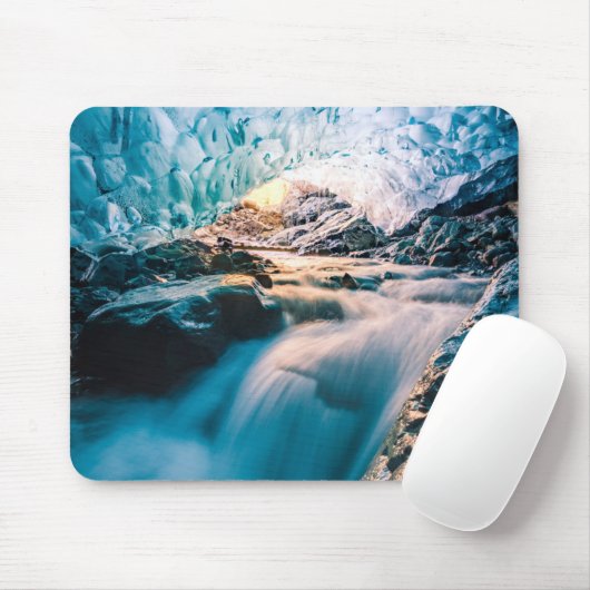 滝 | Vatnajokull Glacier, Eastern Iceland マウスパッド (マウス)