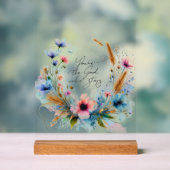 滞在する神様 (水彩花) アクリルサイン (ニュートラル)