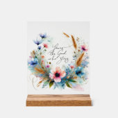 滞在する神様 (水彩花) アクリルサイン (正面)