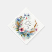 滞在する神様 (水彩花) スタンダードカクテルナプキン (角)