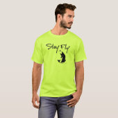 滞在のはえのおもしろいな魚釣り Tシャツ (正面フル)