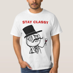 滞在の上品なインターネットのミームの顔のTシャツ Tシャツ