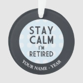 滞在の平静私は退職したです オーナメント (正面)