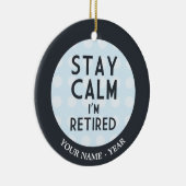 滞在の平静私は退職したです セラミックオーナメント (右)