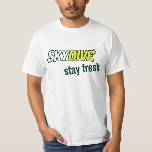 滞在の新しいSkydiverのティー Tシャツ (正面)