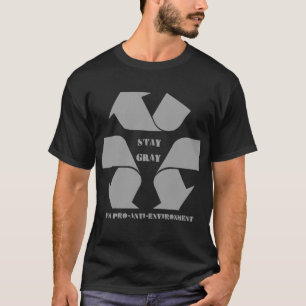 滞在の灰色 Tシャツ