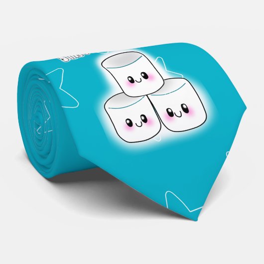 滞在の熟したマシュマロのタイ ネクタイ (ロール)